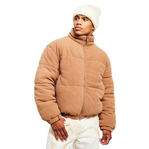 2025 Detachable Custom Embroidery Logo Men's Hooded Custom Warm <b>Thick</b> Outdoor Winter Coat <b>Quilted</b> Padded Bubble Jacket - Product Image 6