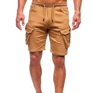 Shorts cargo pour homme, coupe classique, taille mi-haute, 100% coton, respirant, séchage rapide, multi-poches, durable, confortable, léger, décontracté - Product Image 3