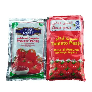 Cibo di pomodoro In scatola Halal fresco di alta qualità a basso costo 28-30% concentrato di pomodoro In 70g 2200g per cuoco musulmano africano Halal