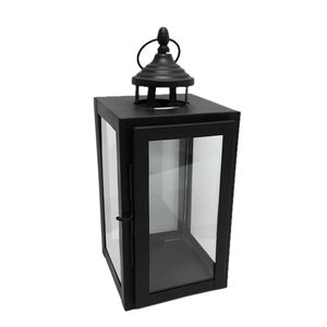 Juego decorativo azul cielo de 3 farolillos de Metal para el hogar y decoración de iluminación navideña farol colgante hecho a mano a granel - Product Image 3