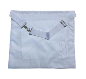 Tablier maçonnique brodé sur mesure avec symbole de l'œil et emblème G, badge en tissu blanc à coudre, design classique - Product Image 6