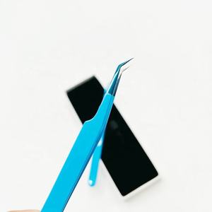 เครื่องมือกำจัดขนตาปลอมสเตนเลสสีฟ้าปลายพลาสม่าแข็งแรง45องศา - Product Image 6