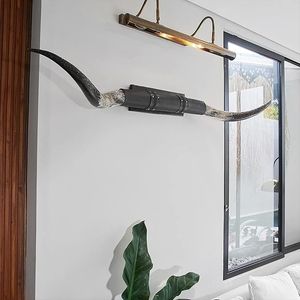 Decoración del hogar de cuerno largo para interiores de cabañas rústicas - Product Image 2