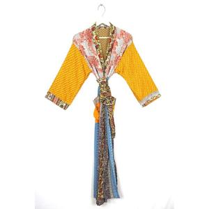 Kimono Japonés de Seda Pura India, Bata Elegante de Verano para Mujer, Cómoda, Suave y Transpirable, 100% Seda, Cubierta de Playa para Novia - Product Image 2