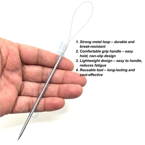 Hair Extension Pulling Loop Tool with Pointed Tip – Stainless Steel Micro Ring & Nano Bead Threading Needle for Professional Use - Product Image 2