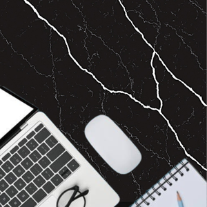 Nero Calacatta หินควอทซ์สีดำเส้นเลือดดำดีไซน์ทันสมัยหรูหราหรูหราแผ่นใหญ่สำหรับโรงแรม - Product Image 4