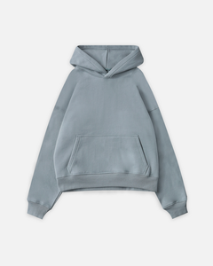 เสื้อฮู้ดผู้ชายสีน้ำเงินกรมท่าเข้ม แบบเรียบ สีพื้น ผ้าหนา แขนยาว มีกระเป๋าจิงโจ้ สวมใส่สบายๆ - Product Image 5
