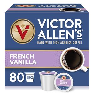Victor Allen's Coffee French Vanilla Flavored, Medium Roast, 80 Count, Single Serve Coffee Pods - Product Image 1