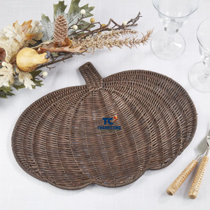 แผ่นรองฟักทองหวายตกแต่งทันสมัยเหมาะสำหรับการเก็บเกี่ยวอาหารวันหยุดฤดูใบไม้ร่วงงานแต่งงานงานเลี้ยงใช้ที่บ้านหรือบนโต๊ะ - Product Image 3