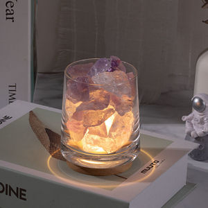 Lampes au sel de l'Himalaya de forme géométrique Touche de la nature pour votre maison - Product Image 4