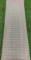 Les plus vendus 44 ''Pure Viscose Fox Georgette Soie Travail Tissu Brodé Bande de Roulement Travail Lignes Perlées Conception Fantaisie Broderie
