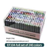 Ensemble de marqueurs d'art à base d'alcool rechargeables Finecolour 160/240/480 couleurs EF100 EF101 EF102 EF103 EF104