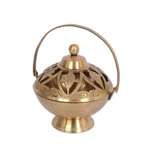 Vente chaude en laiton brûleur d'encens en métal avec chaîne suspendue nouveau modèle support d'aromathérapie scentedAromatic utilisation disponible - Product Image 1