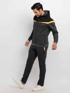 Traje de entrenamiento personalizado de alta calidad 100% algodón trajes de entrenamiento pesado chándales de alta calidad para hombres - Product Image 4