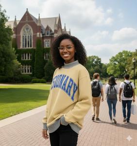 Sudadera de Cuello Alto para Mujer, Informal, Lisa, de Felpa Suave, Gruesa, de Manga Larga, con Logotipo Personalizado - Product Image 4