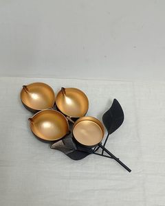 Cheap Leaf Design Mini Size Decorative Metal <b>Wire</b> Tea <b>Light</b> Holder Home Decor Gold Candle Holder for Table - Product Image 5