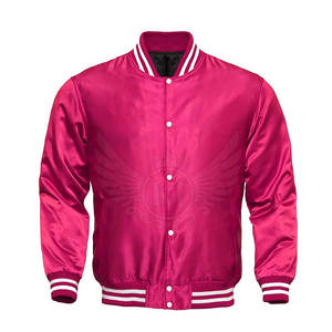 Chaqueta de satén Letterman de etiqueta privada Cantidad a granel Chaqueta hecha de algodón Chaqueta de satén Letterman más popular - Product Image 1