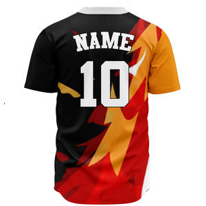 เสื้อเบสบอลเยาวชนปักลายตามสั่ง เสื้อเบสบอลแบบซับลิเมชั่น เสื้อซอฟต์บอลตาข่ายติดกระดุม - Product Image 6