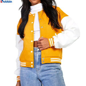 Chaqueta Universitaria para Mujer de Alta Calidad, Personalizable, Estilo Béisbol, Tejido de Lana Ecológica y Algodón, Disponible para Fabricación OEM, Corte Regular - Product Image 6