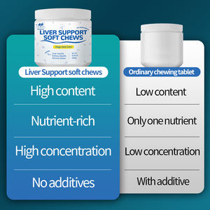 Tabletas de protección para el hígado y los riñones, soporte <span class=keywords><strong>renal</strong></span>, masticables suaves para <span class=keywords><strong>perros</strong></span>, tratamiento de alimentos naturales con extracto de arándano - Product Image 6