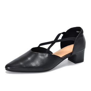 Sandales à talon bloc épais pour femme, à brides, bout ouvert, chaussures de soirée pour mariage, club et usage quotidien, chaussures à talons hauts - Product Image 4