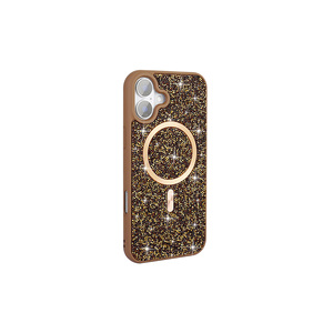Coque en silicone compatible MagSafe Netzy Luxury Diamond Design pour iPhone 16 Plus SAFA Mosaic Edition Electroplate XR - Product Image 1