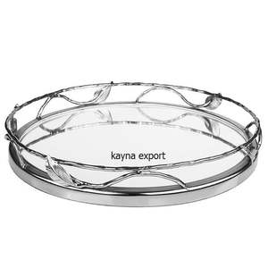 Decoración DE BODA Regalo Propósito Decorativo Metal Diseñador Espejo Bandeja Oro Acabado Rectángulo Hermoso Borde Espejo Arte Decoración - Product Image 5