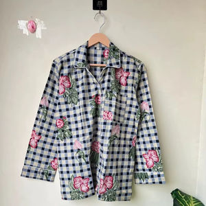 pure cotton pyjamas Womens cotton pjs Soft cotton pajama <b>Set</b> trousers shirts Unique printed pyjama <b>set</b> Block Print <b>pj</b> <b>set</b> - Product Image 1