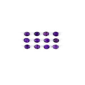 AAA Grade Natural Amethyst Calibrated Ovals Loose 7x5mm 6x8mm Sizes Certified IGI Variety Marquise Square <b>Triangle</b> <b>Cushion</b> Heart - Product Image 2