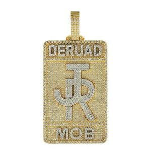 Colgante de Lujo Deruad JR Mob con Baño de Oro y Piedras de Moissanita, Estilo Hip Hop Personalizado - Product Image 6