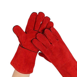 Gants de soudage en cuir d'origine, longs gants de soudage résistants au feu, à la chaleur et aux flammes, pour cheminée, poêle, barbecue, soudage - Product Image 6