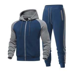 Ensemble de survêtement 2 pièces personnalisé avec logo du meilleur fournisseur, nouvelle arrivée, grande taille, vêtements de sport décontractés, survêtement d'hiver écologique - Product Image 2