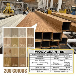 <span class=keywords><strong>Tube</strong></span> <span class=keywords><strong>carré</strong></span> en aluminium extrudé <span class=keywords><strong>80x80</strong></span> à grain de bois, revêtement poudré, profil en alliage 6063/6061, taille personnalisée - Product Image 3