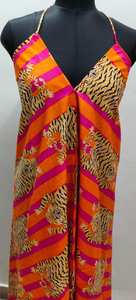 <b>Indian</b> handmade cotton makdi jaal long dress personalised bride wedding dress gift animal printed dress gift for her on sale - Product Image 4