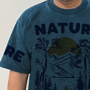 Camiseta de media manga con cuello redondo para hombre de diseño profesional, la mejor Camiseta de algodón 100% de gran tamaño de secado rápido para hombre - Product Image 6