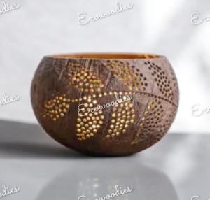 Cuenco de coco y bambú ecológico hecho a mano para postres de frutas naturales, ensalada, fiestas de verano, para decoración del hogar y vajilla - Product Image 4