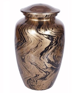 Urne de crémation en marbre, fabriquée à la main, en émail de haute qualité pour cendres humaines - Product Image 3