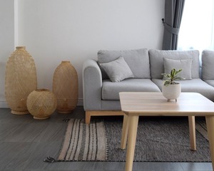 Lampadaire en bambou fait à la main en bois debout abat-jour pendentif socle en rotin naturel Boho rustique Plug In Flexible décoration de la maison - Product Image 3