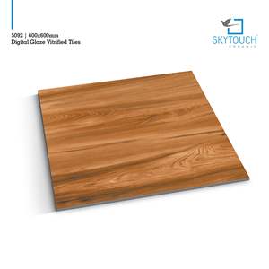 Azulejos de suelo de madera de aspecto lujoso 600x600 600x1200 Azulejos de porcelana de diseño duradero de Gujarat Azulejos de pared de baño caliente Producto fabricante indio - Product Image 4