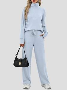 Conjunto Deportivo Casual de Dos Piezas para Mujer, Estampado, Ligero, para Invierno, Corte Regular, Ropa de Calle - Product Image 4