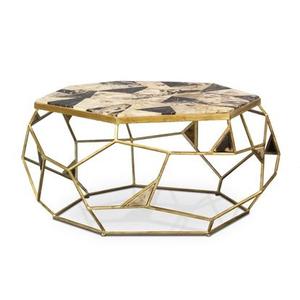 Meubles de salon de style rond moderne pieds en métal argenté Table d'appoint en métal moderne - Product Image 1