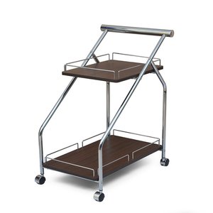 Carrito de servicio móvil de cuatro ruedas dorado para el hogar, Hotel, restaurante, Bar, 40x40x65 CMS, mesa, servicio de comedor - Product Image 2
