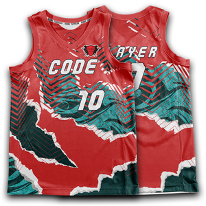 Conjunto de camiseta de baloncesto de poliéster personalizable al por mayor para hombre, diseño transpirable con cuello en V, características de práctica de secado rápido al por mayor - Product Image 4