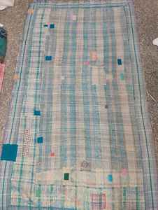 Hecho a mano Reversible Kantha sostenible cosido a mano Kantha tradicional Vintage 100% algodón hecho a mano Boho Chic Kantha - Product Image 6