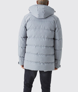 Chaqueta Impermeable Ecológica de Alta Calidad, Ligera, Acolchada, Personalizada, Holgada, con Capucha, Rellena de Algodón, con Frente de Lona - Product Image 2