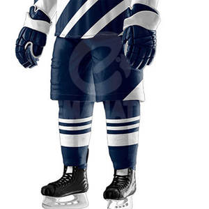 Ensemble short et maillot de hockey sur glace imprimé 100 % polyester, couleurs personnalisées sur le devant, haute qualité, respirant, antibactérien, séchage rapide - Product Image 3