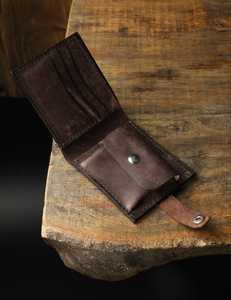 Cartera plegable corta abierta de piel auténtica de diseñador al por mayor, cartera delgada con bloqueo RFID con logotipo personalizado, OEM, venta al por mayor - Product Image 5