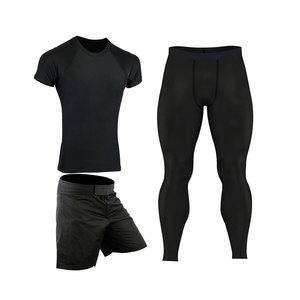 Ropa Deportiva de Compresión 2026 con Camiseta Ajustada y Pantalones Cortos de Doble Capa, Tela de Spandex Estampada, Fabricante de Rashguards de Combate - Product Image 3