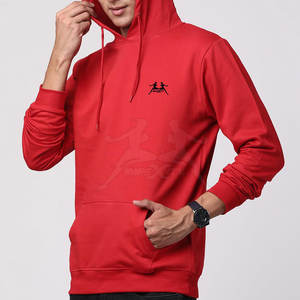 Sudadera con capucha de algodón para hombre con capucha con cordón y acabado acanalado Sudadera con capucha mezclada de algodón para hombre con textura suave - Product Image 2
