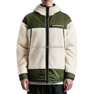 Veste polaire unisexe personnalisée en gros OEM, fermeture éclair, réversible, chenille sherpa, col montant - Product Image 5